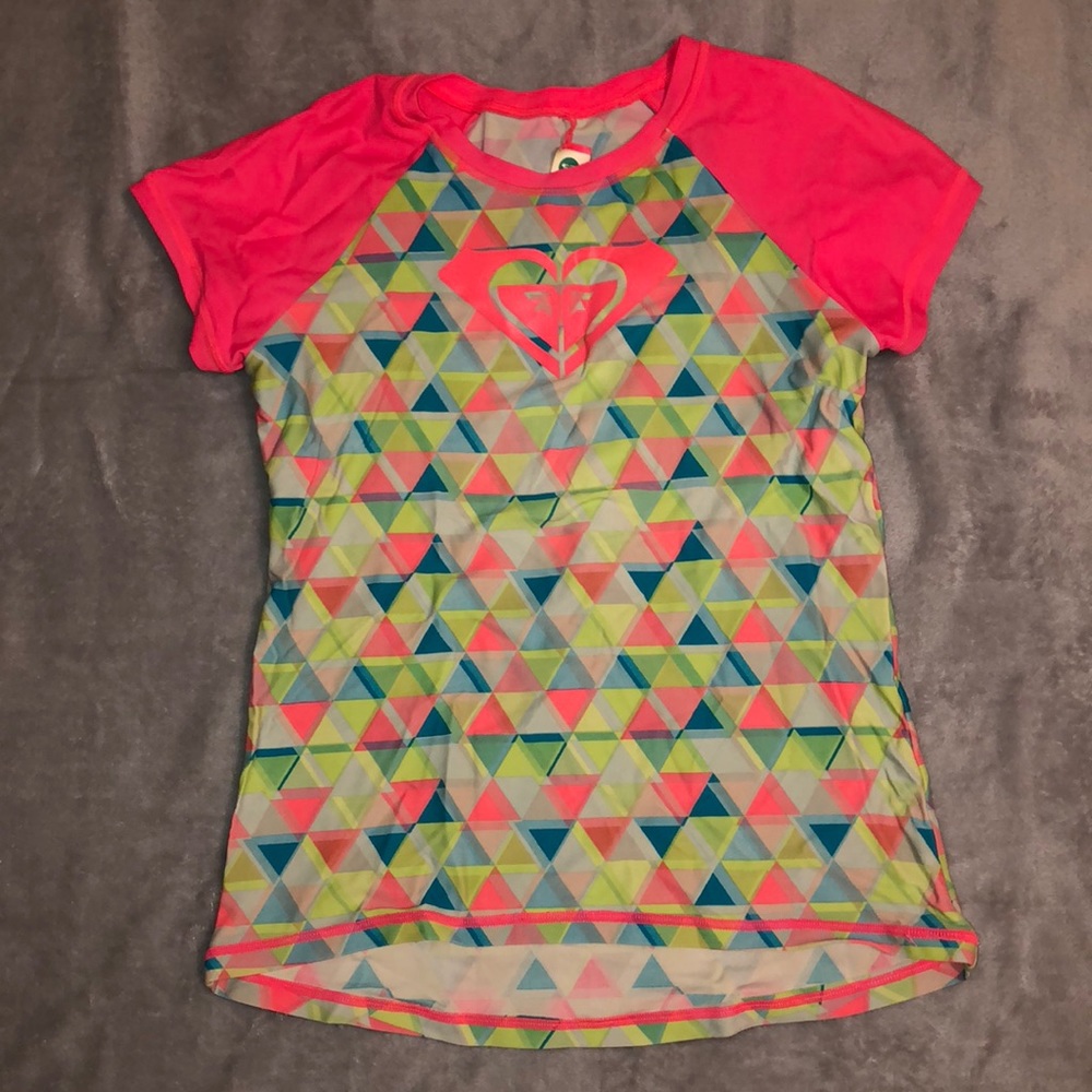 Girls short sleeve swim top